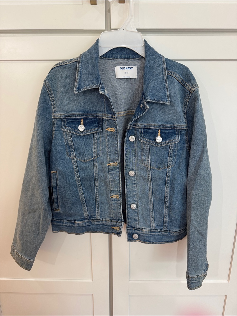 Old Navy Girl’s size L (10-12) Washed Blue Jean Jacket